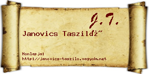 Janovics Tasziló névjegykártya